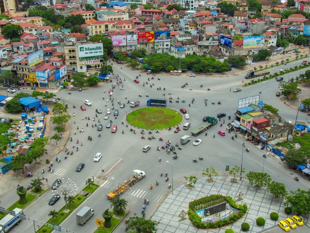 bird's eye view photography of buildings