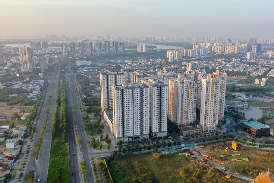 胡志明市东区房地产，2022年2月。照片：琼尘